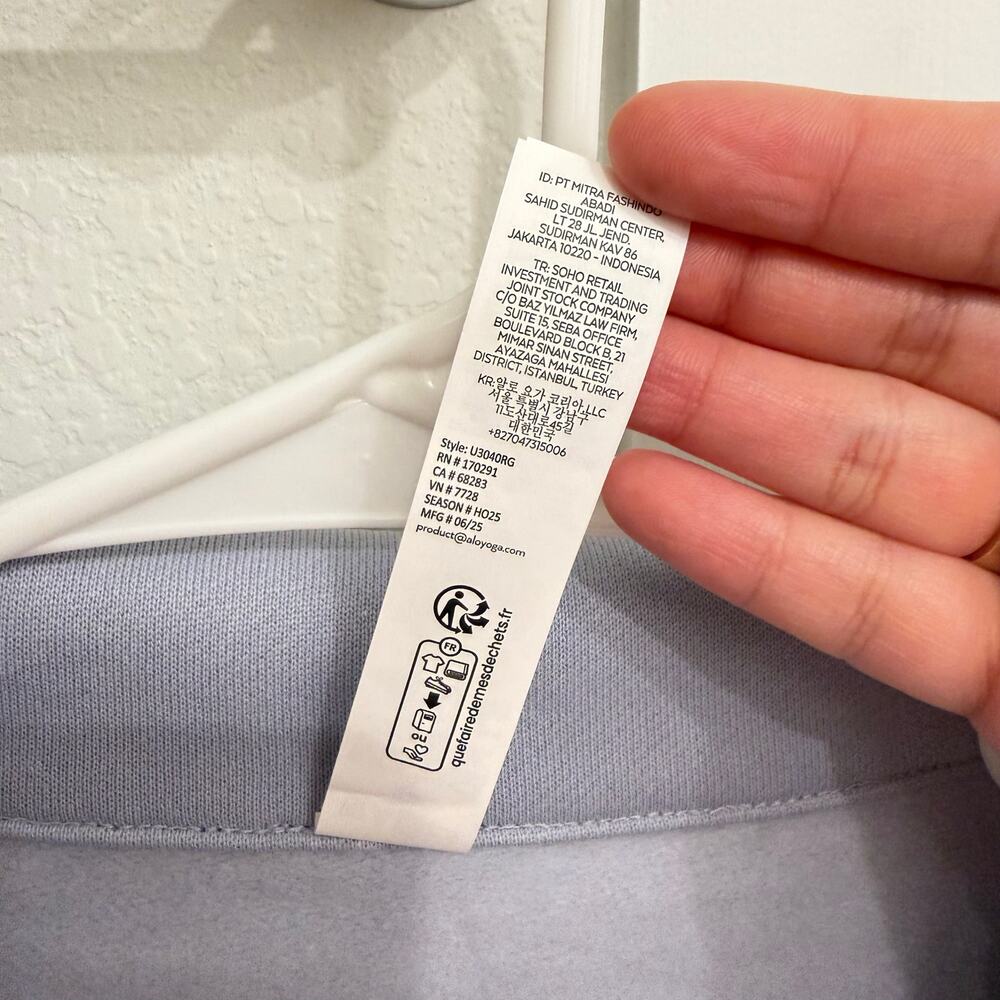 NWT Alo Accolade 1/4 Zip Pullover in Winter Frost Unisex Size Large - Picture 10 of 10